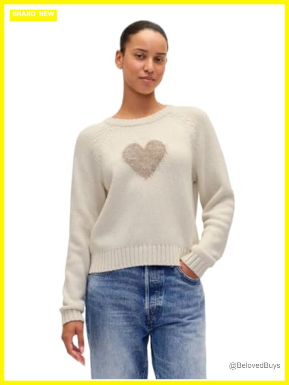 Cotton Pullover Sweater Relaxed Fit Breathable Striped Women's